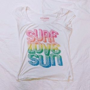 Surf love sun shoulder shirt